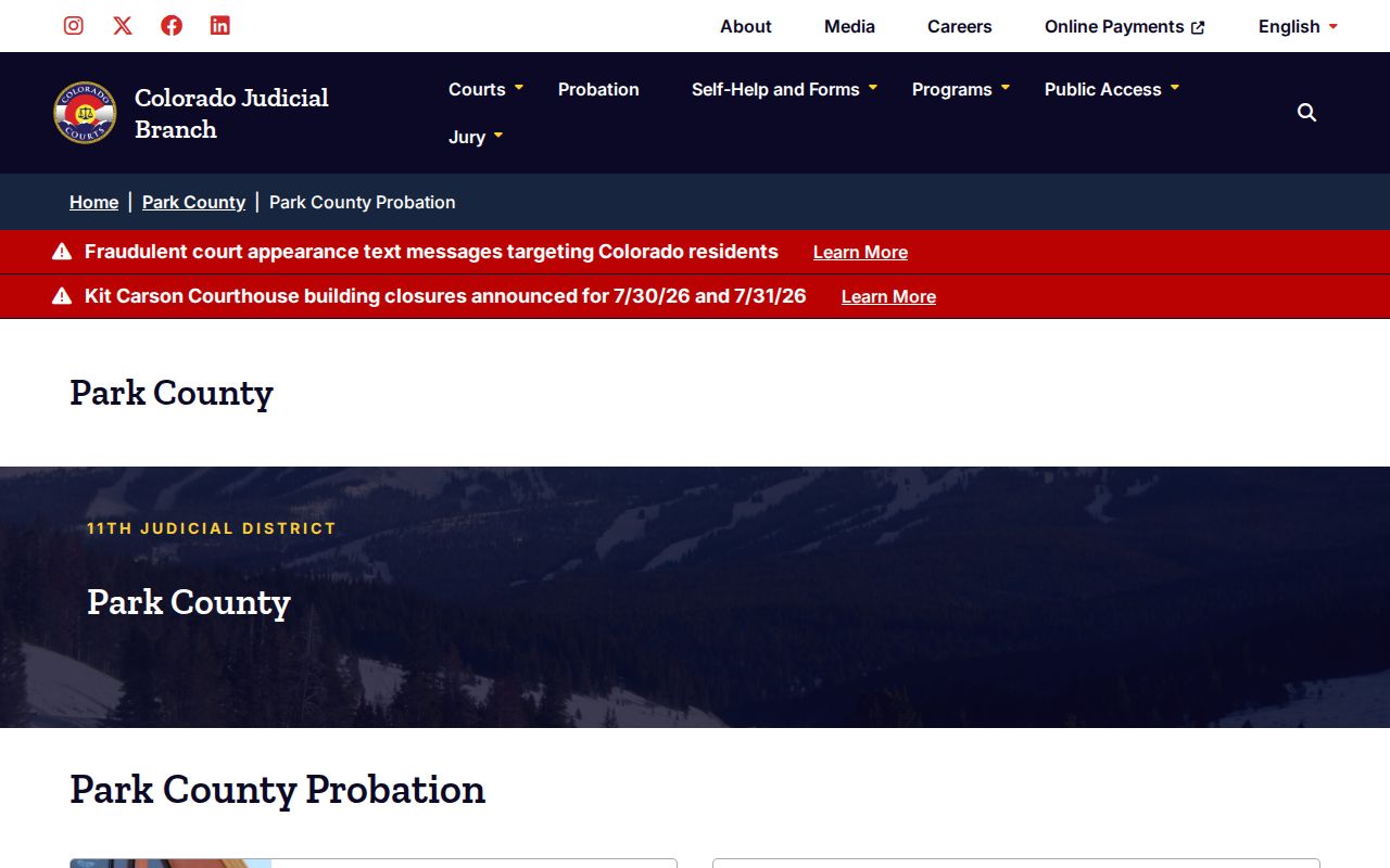 Park County parole and probation release supervision office information